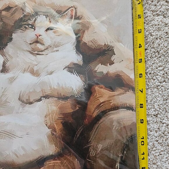 Set up two. Lounging Fat Cat Canvas Wall Art 11 inch X 15 inch - Picture 11 of 12